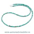 Colier turcoaz rotund fatetat - 3mm