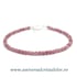 Bratara turmalina roz rotund fatetat - 3,4mm