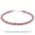 Bratara turmalina roz rotund fatetat - 3,3mm