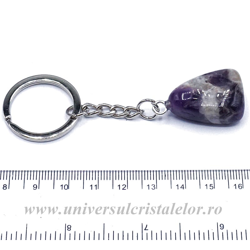 Breloc ametist chevron