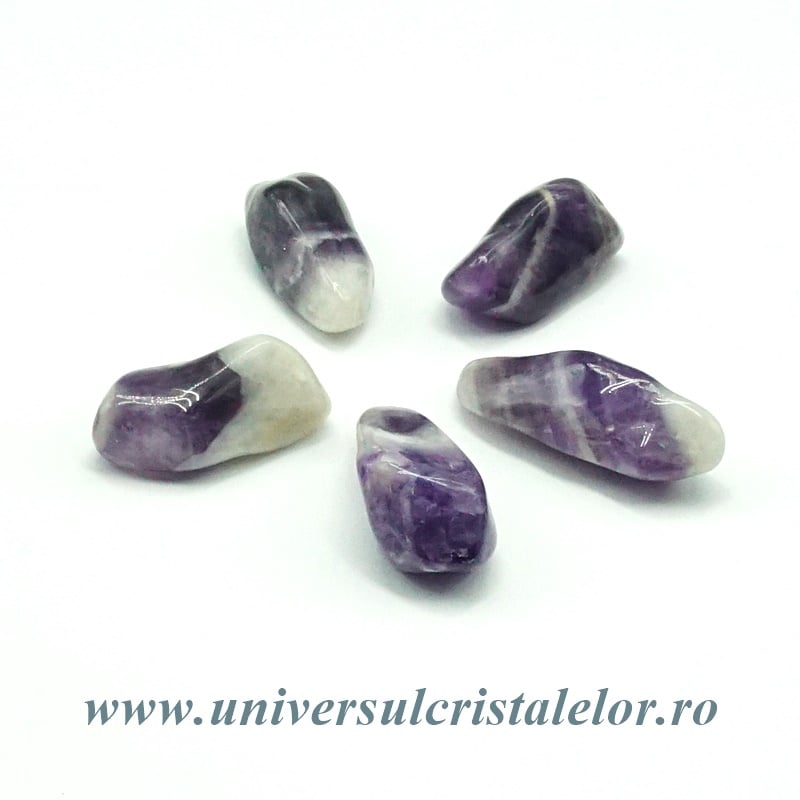 Ametist chevron piatra rulata