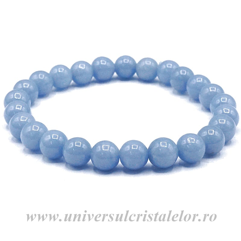 Bratara angelit rotund - 8 mm