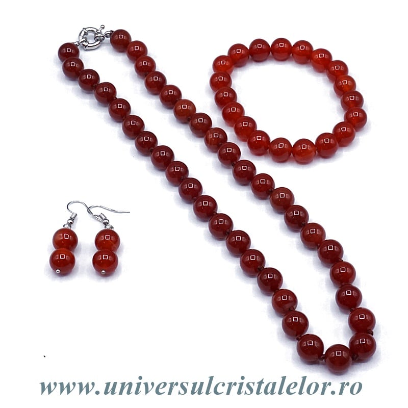 Set bijuterii carneol