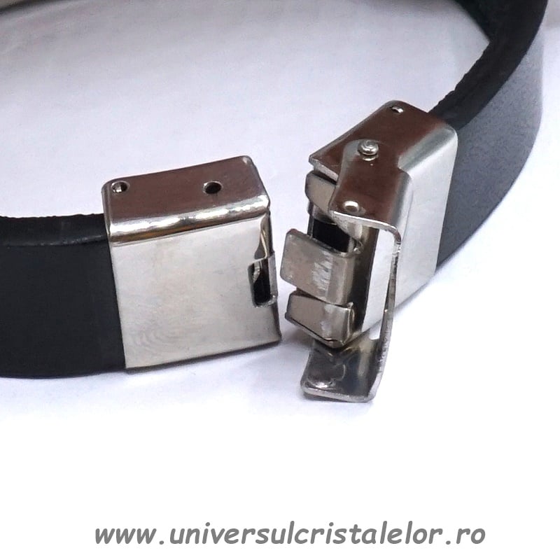 Bratara chihlimbar cu piele naturala