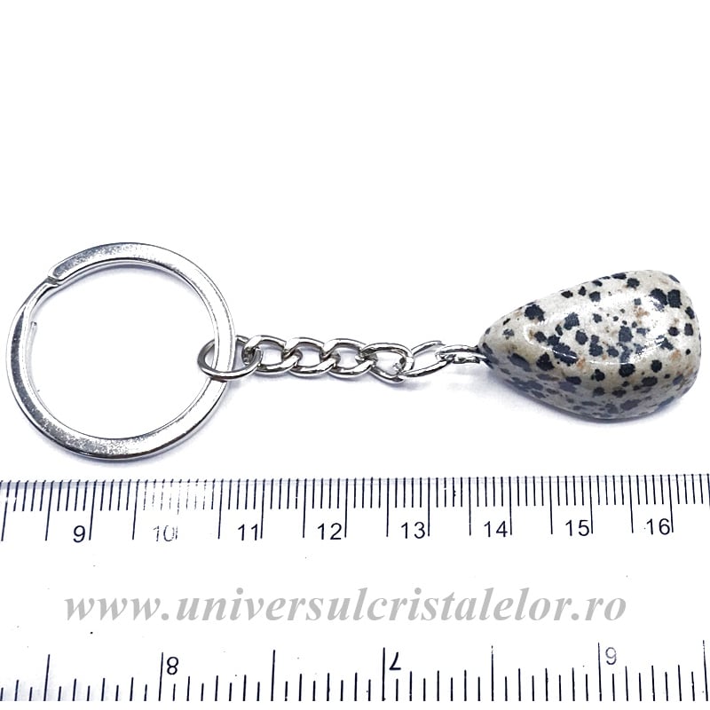 Breloc jasp dalmatian