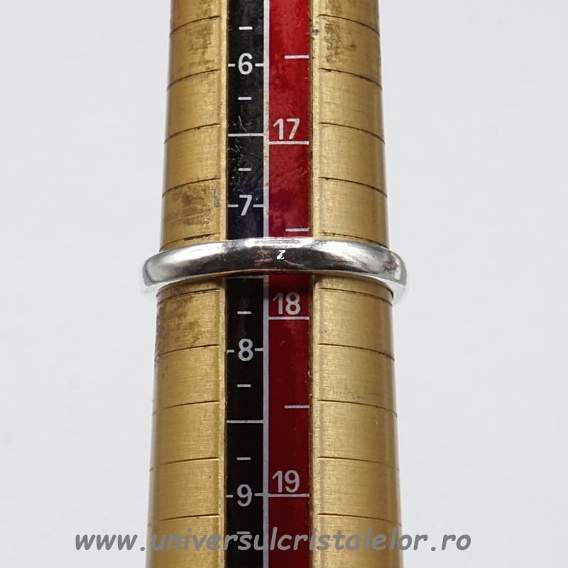 Inel obsidian negru oval reglabil