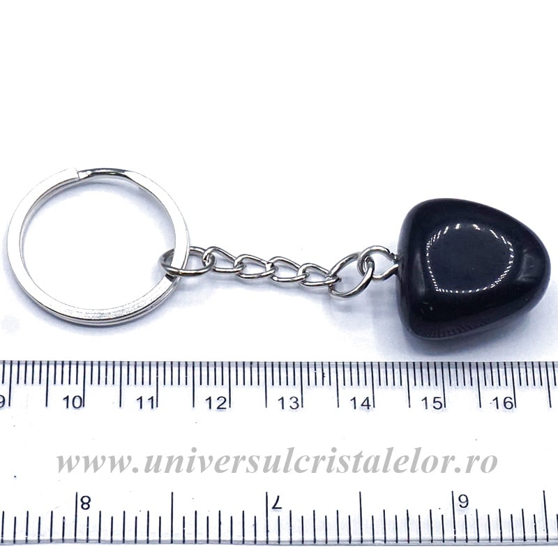 Breloc obsidian negru