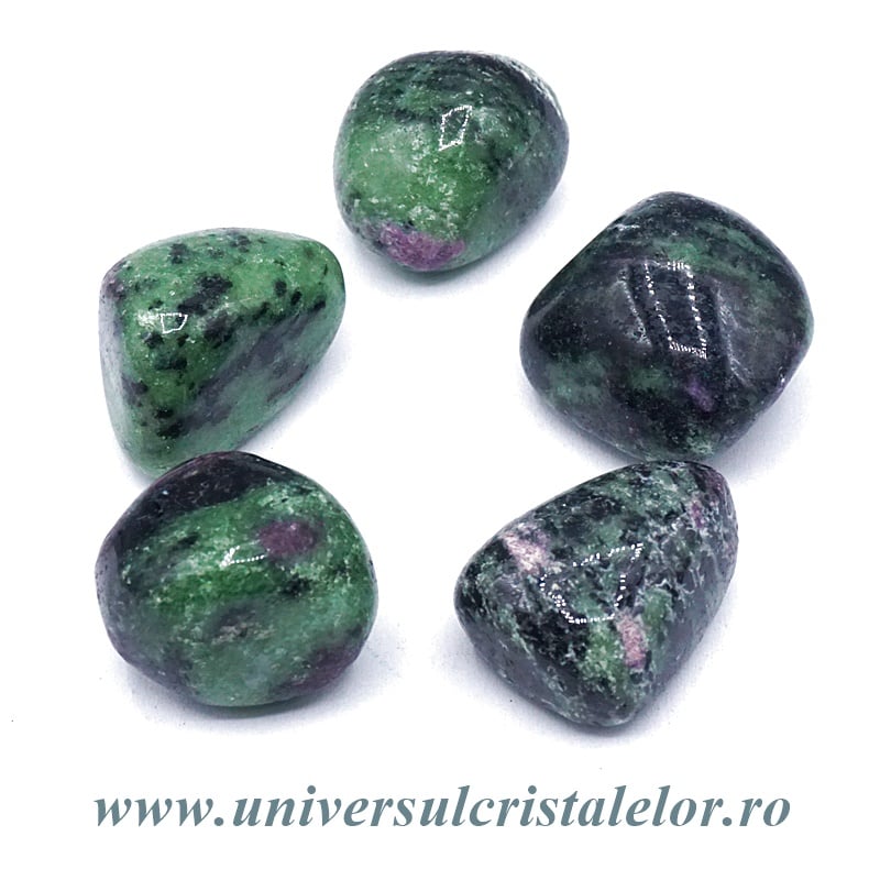 Rubin in zoisit piatra rulata