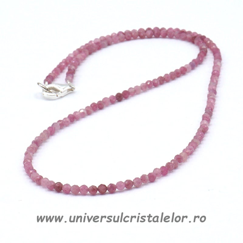 Colier turmalina roz