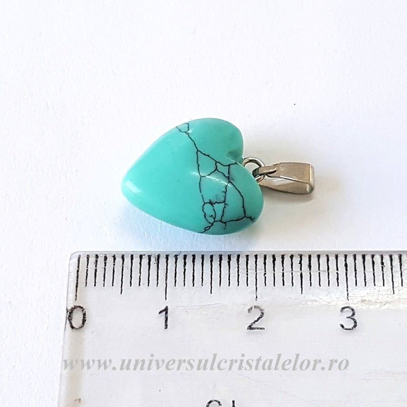 Pandantiv howlit albastru inimioara