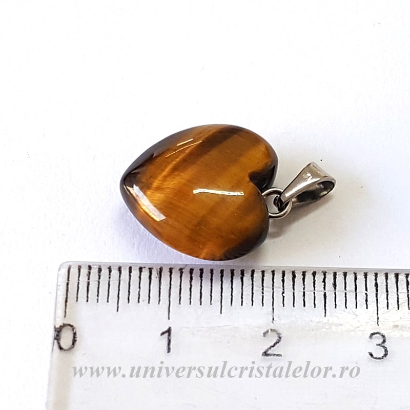 Pandantiv ochi de tigru inimioara