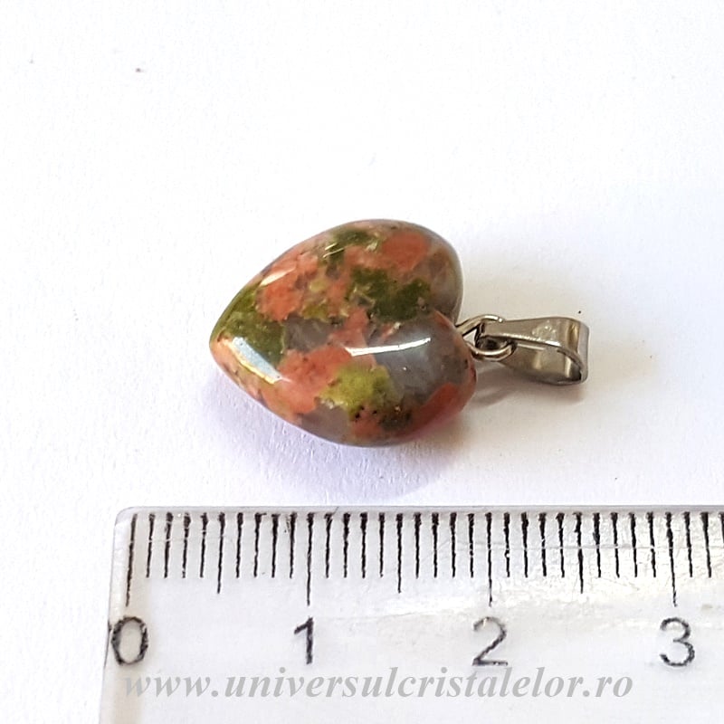 Pandantiv unakit inimioara