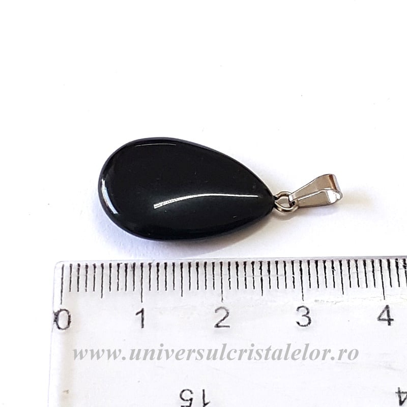 Pandantiv obsidian negru lacrima