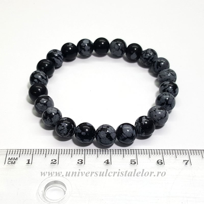 Bratara obsidian fulg de nea