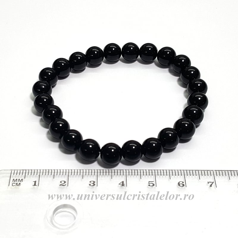 Bratara obsidian negru