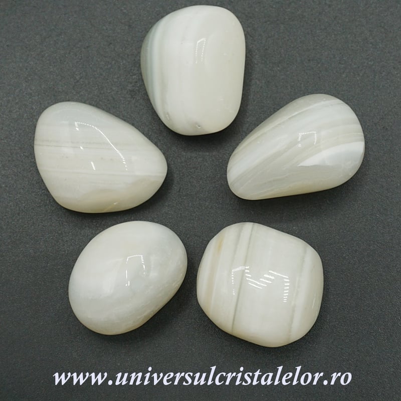 Agat alb piatra rulata