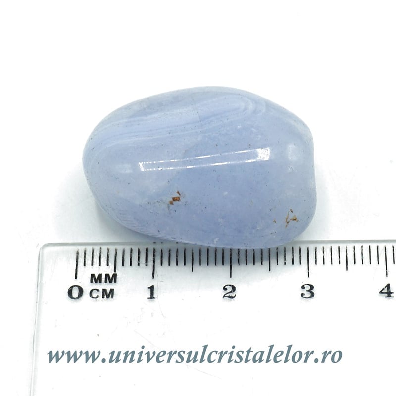 Agat albastru dantela piatra rulata