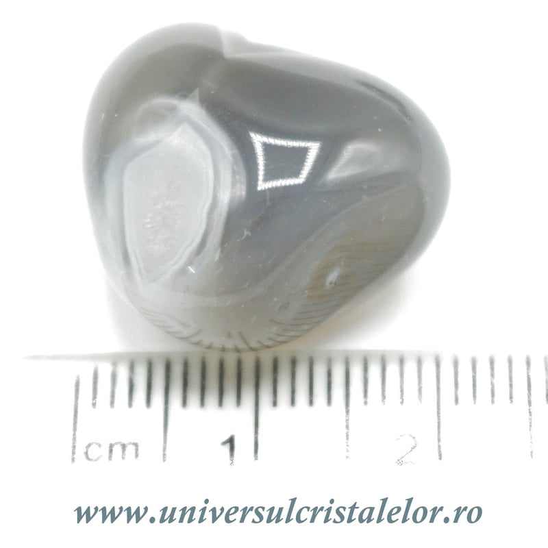 Agat gri piatra rulata