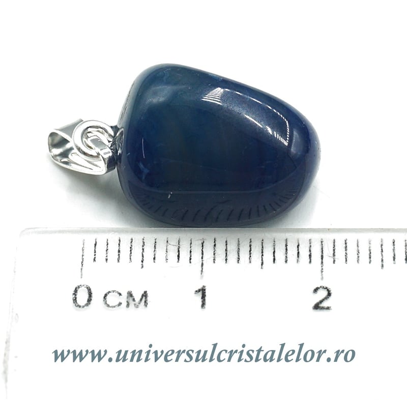 Pandantiv agat albastru