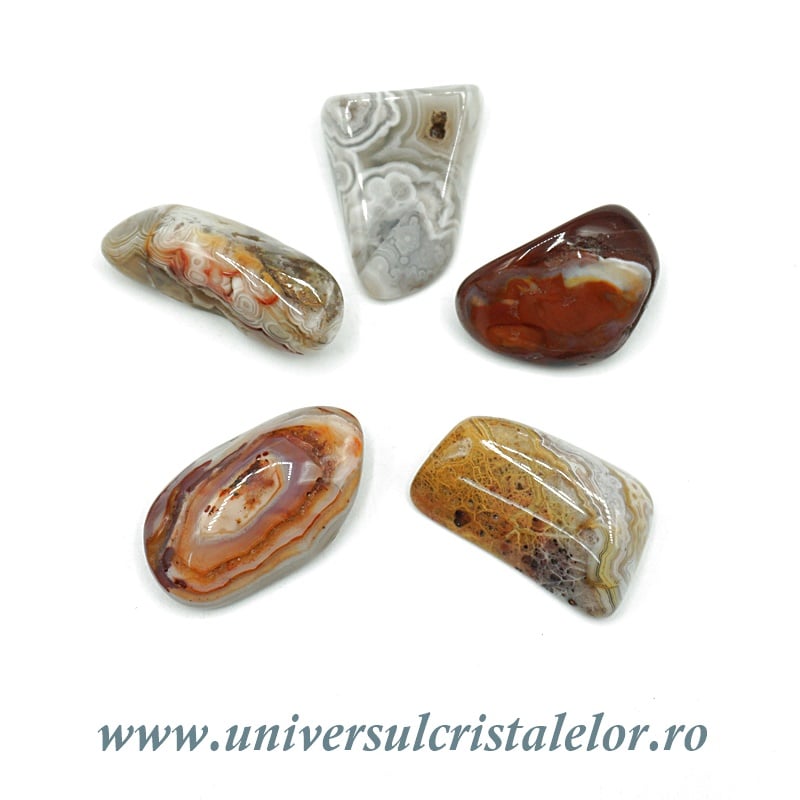 Agat crazy lace piatra rulata