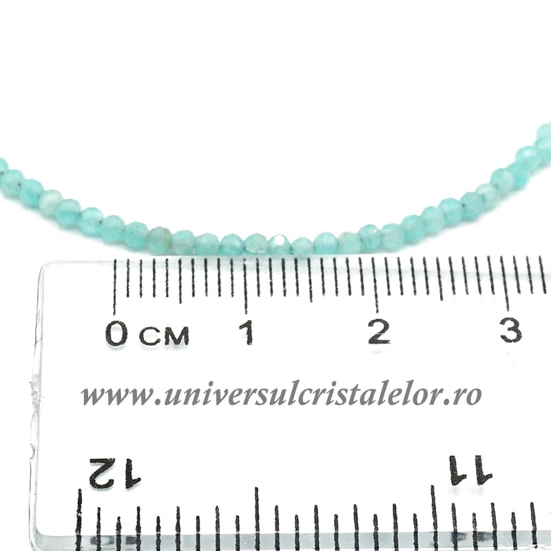 Bratara amazonit cub fatetat - 2,15mm