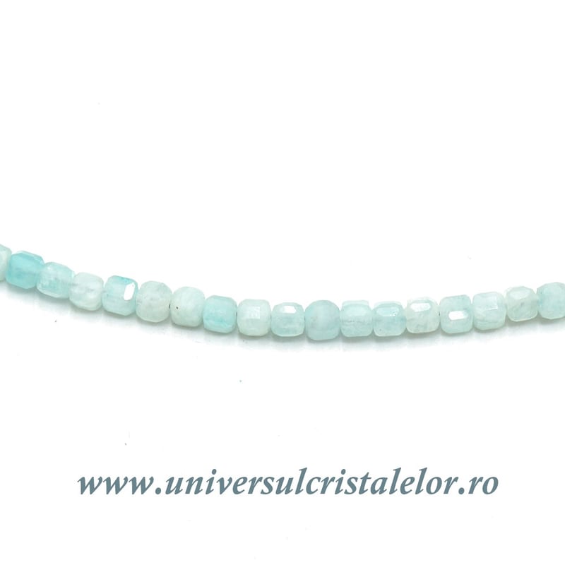 Colier amazonit cub fatetat - 2,5mm