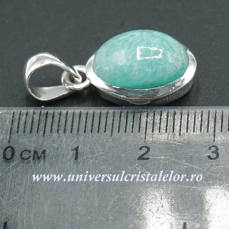 Pandantiv amazonit cabochon oval