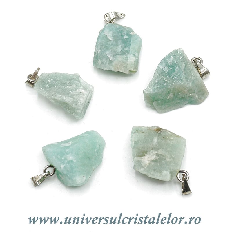 Pandantiv amazonit piatra bruta