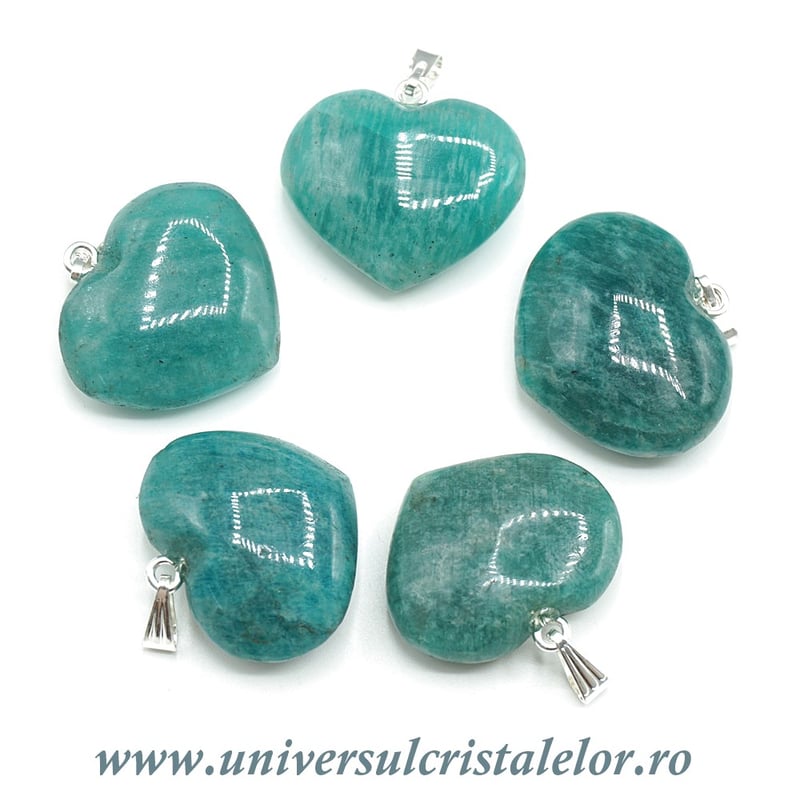 Pandantiv amazonit inima