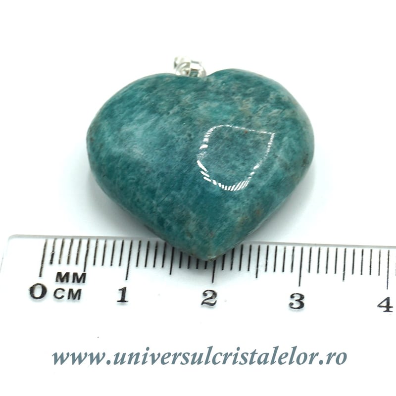 Pandantiv amazonit inima