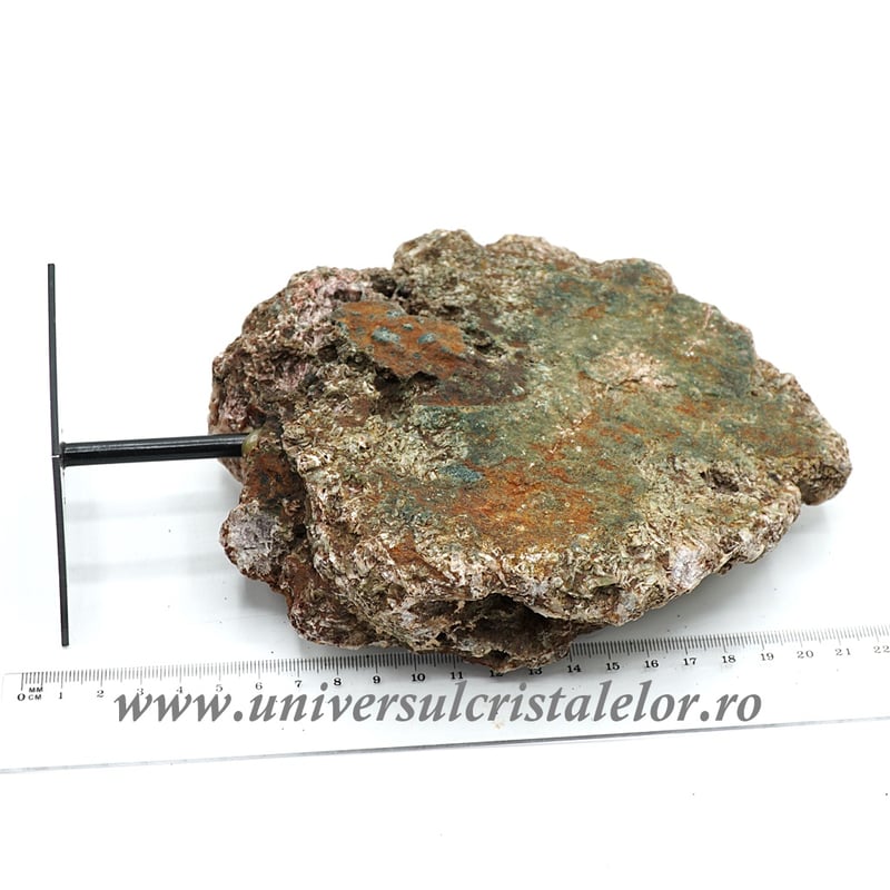 Ametist roz pe suport de metal mineral unicat m10