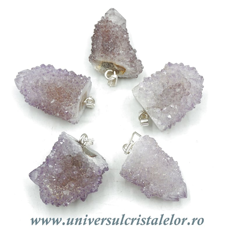 Pandantiv ametist cactus ( cuart spirit )