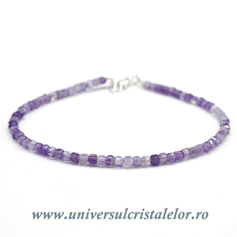 Bratara ametist cub fatetat - 2,6 mm