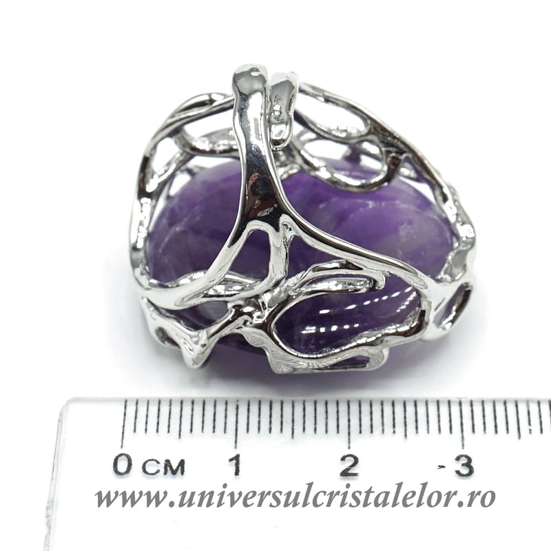 Inel ametist oval reglabil m3