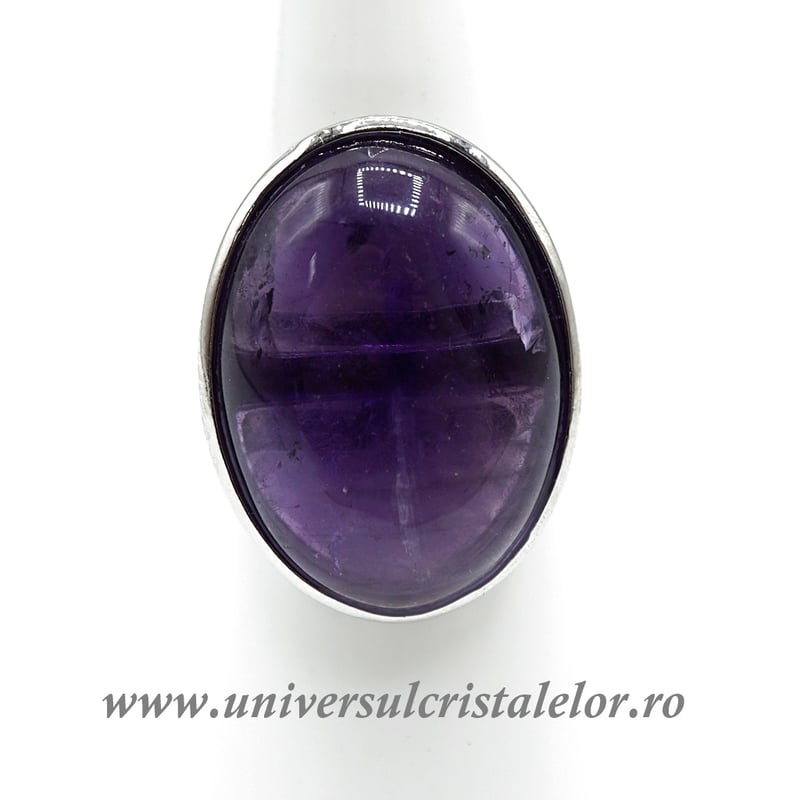 Inel ametist oval reglabil m5