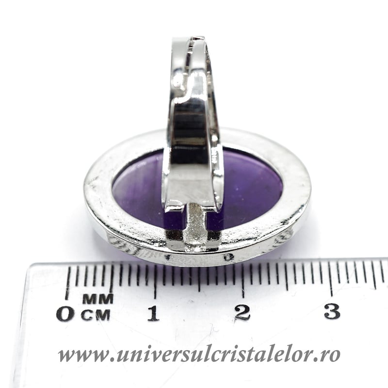 Inel ametist oval reglabil m5
