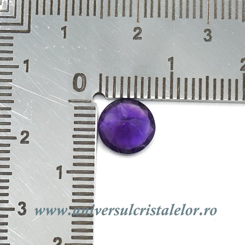 Ametist fatetat rotund 8 mm