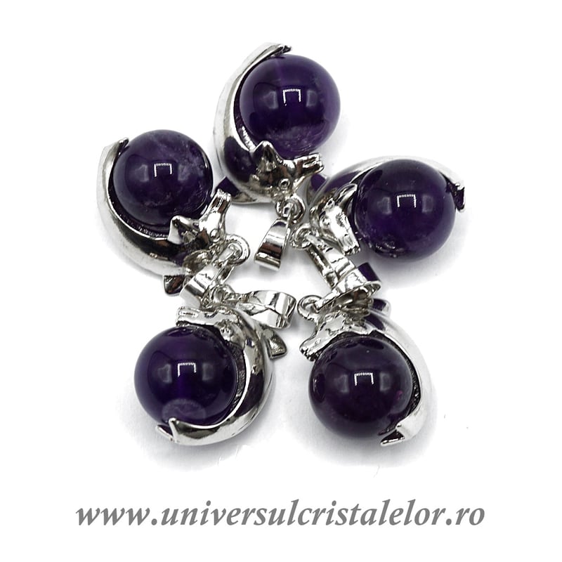 Pandantiv ametist sfera m3