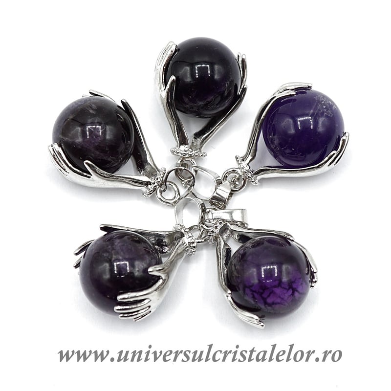 Pandantiv ametist sfera m1