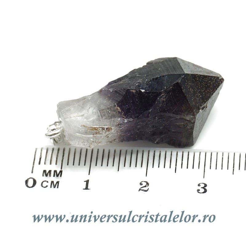 Pandantiv ametist bicolor varf natural