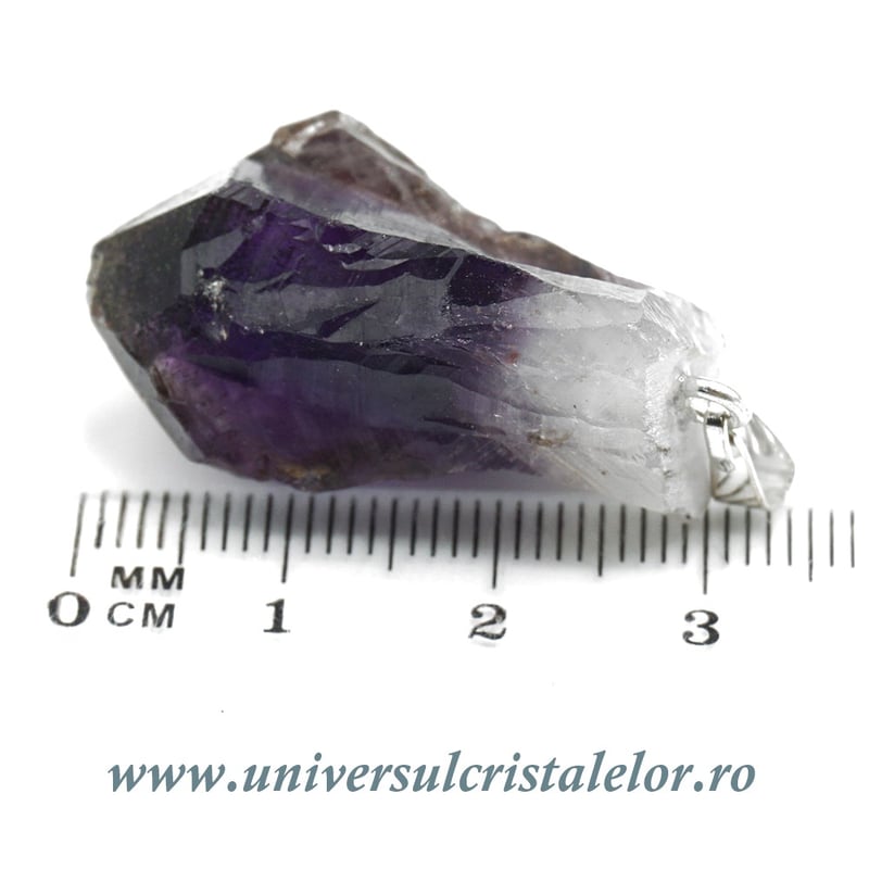 Pandantiv ametist bicolor varf natural