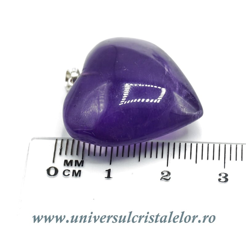 Pandantiv ametist inima