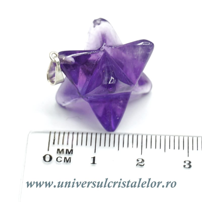 Pandantiv ametist merkaba