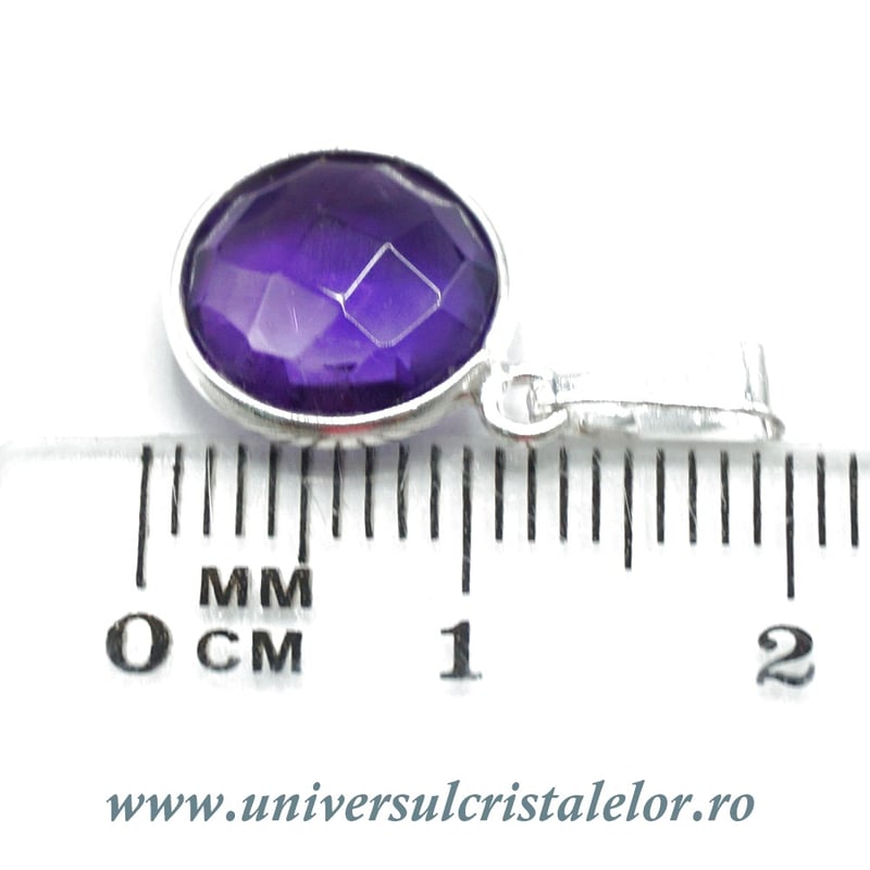 Pandantiv ametist rotund