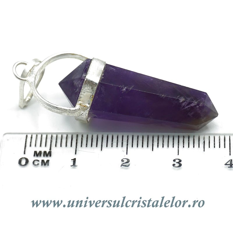 Pandantiv ametist dublu varf