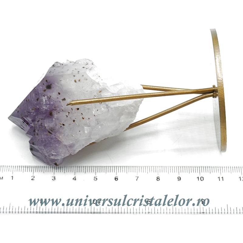 Varf ametist pe suport de metal