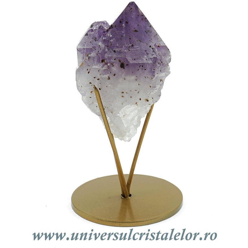 Varf ametist pe suport de metal