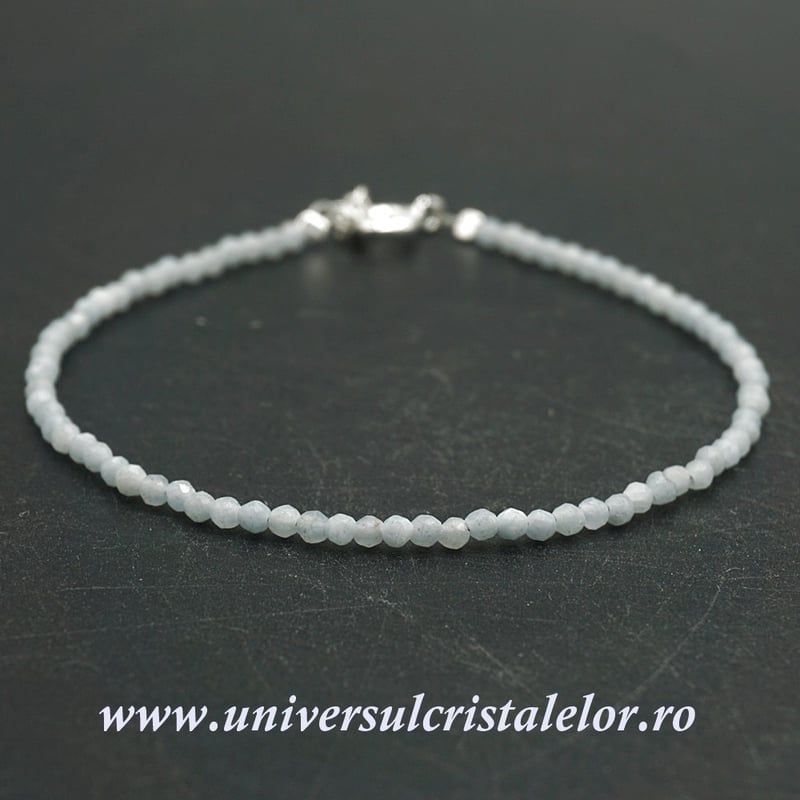 Bratara angelit rotund fatetat - 2,5 mm