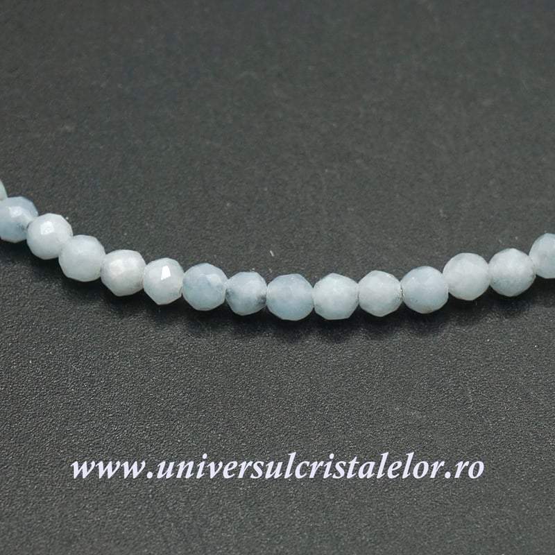 Colier angelit rotund fatetat - 3.4mm