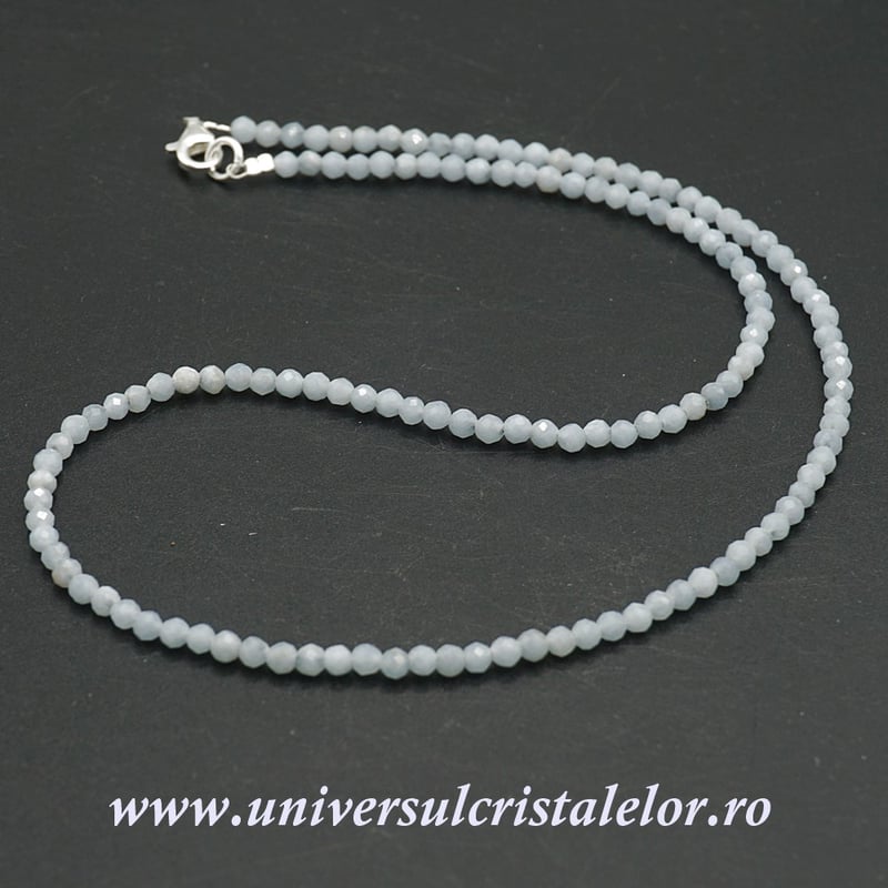 Colier angelit rotund fatetat - 3.6mm